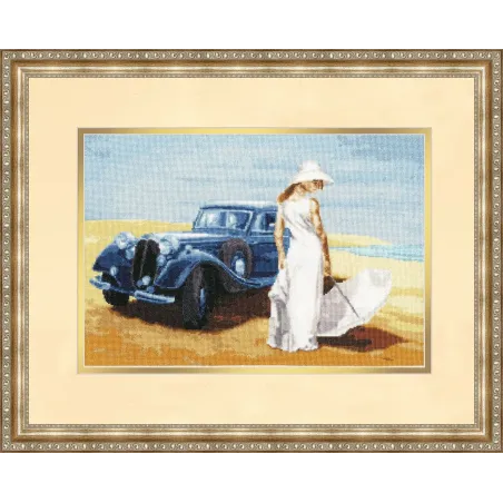 (Discontinued) Cross stitch kit "By the Sea" 26.2x38.1cm S/CHM046