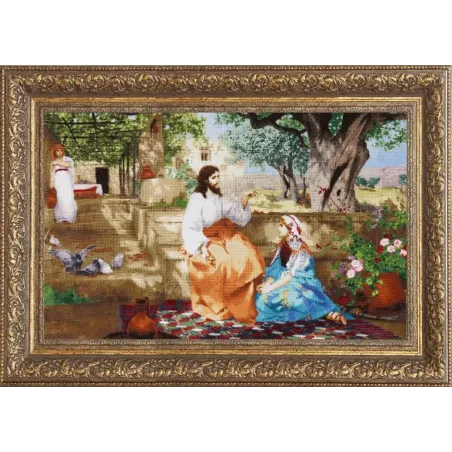 Cross stitch kit "Christ with Martha and Mary" 85 x 54 cm S/MK120