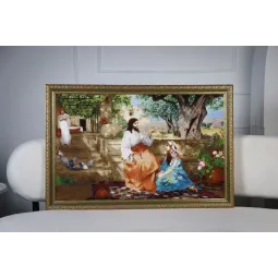 Kryželiu siuvinėjimo rinkinys "Kristus su Morta ir Marija" 85 x 54 cm S/MK120