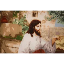 Kryželiu siuvinėjimo rinkinys "Kristus su Morta ir Marija" 85 x 54 cm S/MK120