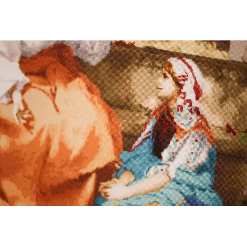 Kit point de croix "Christ avec Marthe et Marie" 85 x 54 cm S/MK120