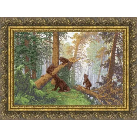 Cross stitch kit "Morning in a pine forest" 43.7 x 29.3 cm S/KR007