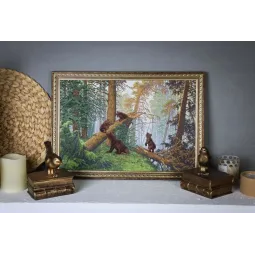 Kreuzstich-Set "Morgen im Kiefernwald" 43,7 x 29,3 cm S/KR007