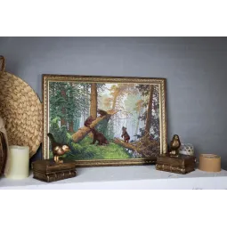 Kreuzstich-Set "Morgen im Kiefernwald" 43,7 x 29,3 cm S/KR007