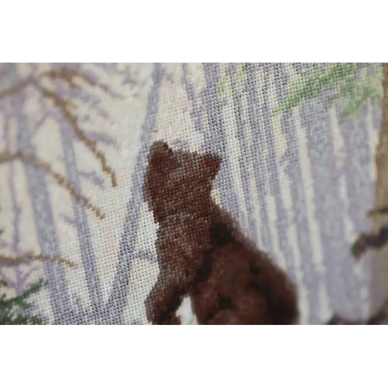 Kreuzstich-Set "Morgen im Kiefernwald" 43,7 x 29,3 cm S/KR007