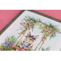 Kreuzstich-Set "Hase auf Schaukel" 27,3 x 37,7 cm S/VK088