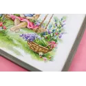 Cross stitch kit "Bunny on a swing" 27.3 x 37.7 cm S/VK088