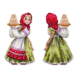 Siuvinėjimo kryželiu rinkinys "Velykų desertas" 16*10 cm SR-1356