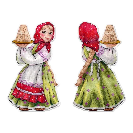 Siuvinėjimo kryželiu rinkinys "Velykų desertas" 16*10 cm SR-1356