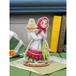 Набор для вышивания крестиком "Пасхальный десерт" 16*10 см SR-1356