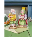 Ristinuke komplektas "Močiutė su Velykų pyragu" 16*10 cm SR-1354