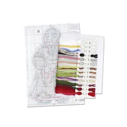 Набор для вышивания крестиком "Бабушка с пасхальным куличом" 16*10 см SR-1354