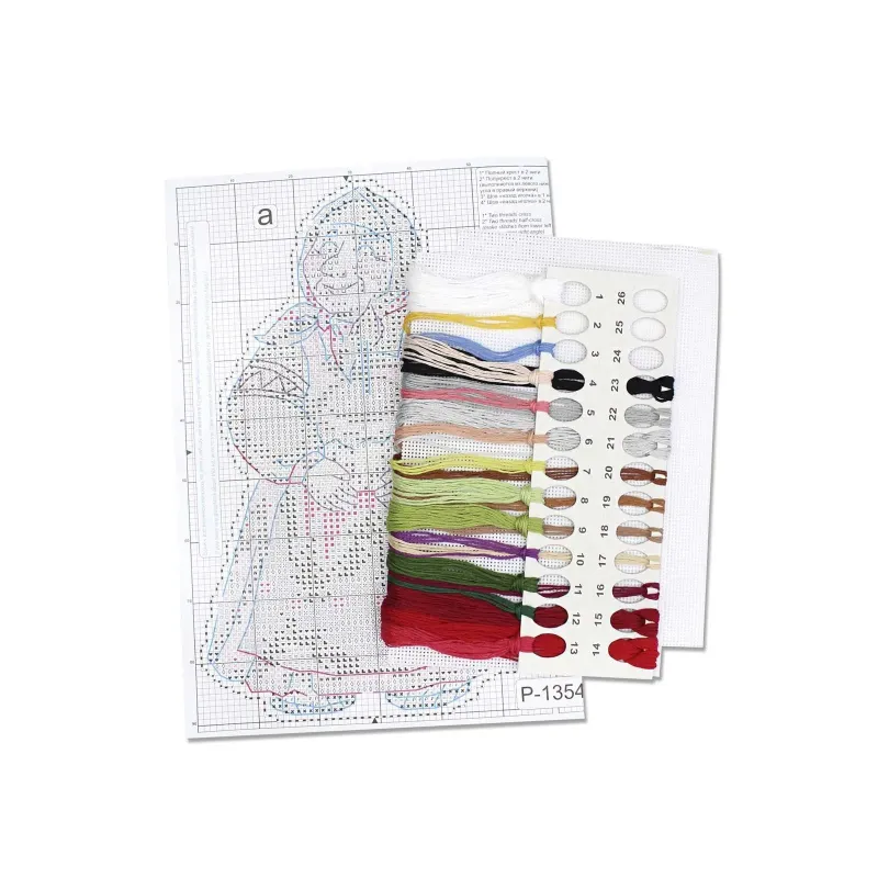 Kit point de croix "Grand-mère avec gâteau de Pâques" 16*10 cm SR-1354