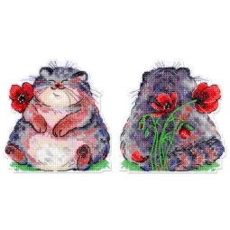 Kreuzstich-Set „Mohnliebhaber“ 10*9 cm SR-1351