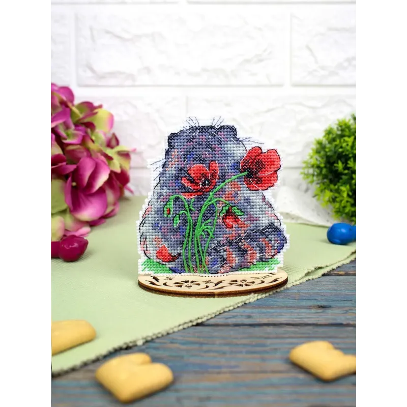Набор для вышивания крестом "Любитель маков" 10*9 см SR-1351