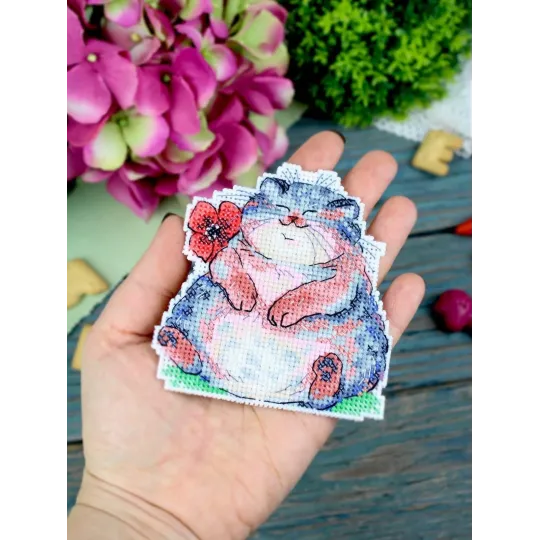 Набор для вышивания крестом "Любитель маков" 10*9 см SR-1351