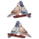 Cross stitch kit "Dove and turtledove" 10*14 cm SR-1338