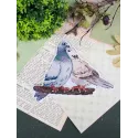Cross stitch kit "Dove and turtledove" 10*14 cm SR-1338