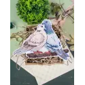 Cross stitch kit "Dove and turtledove" 10*14 cm SR-1338