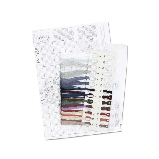 Kreuzstich-Set "Taube und Turteltaube" 10*14 cm SR-1338