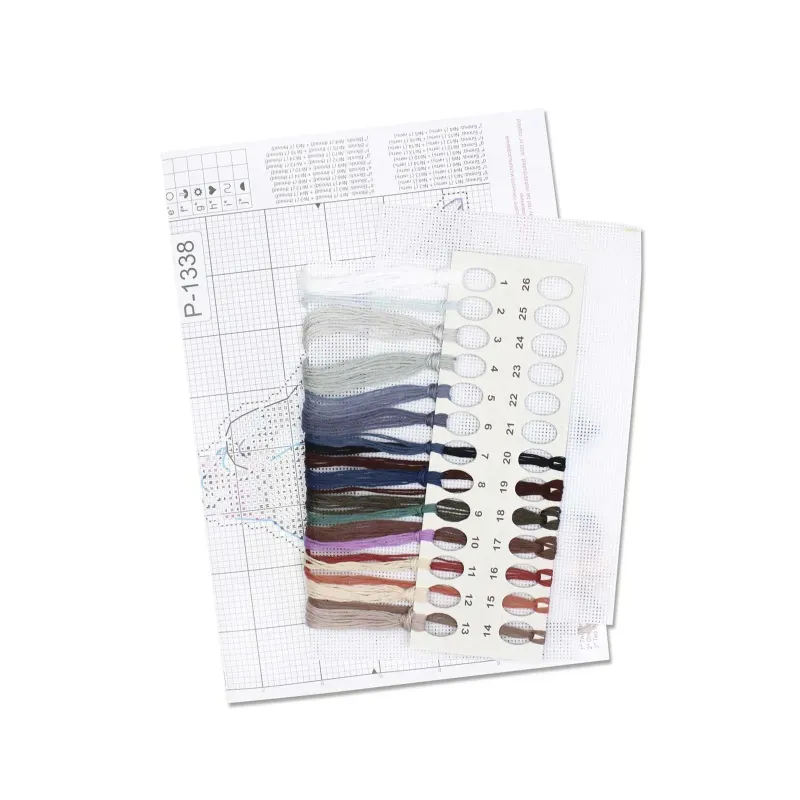 Kit point de croix "Colombe et tourterelle" 10*14 cm SR-1338