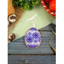Point de croix sur base en bois "Lilac patterns. Egg" 8*6 cm SO-187