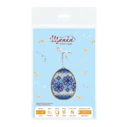 Kreuzstich auf Holzbasis "Fliedermuster. Ei" 8*6 cm SO-187