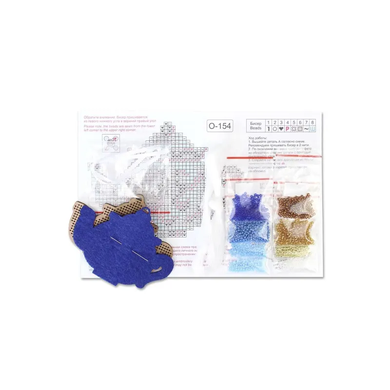 Cross-stich on wooden base"An elegant tea set. Teapot" 8*10 cm SO-154