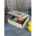 Point de croix sur base en bois "Boîte. Tournesol" 7*20*20 cm SO-146