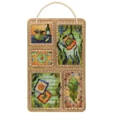 Cross-stich on wooden base "Summer collage" 26*17 cm SO-125