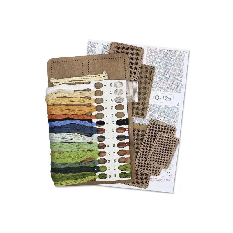 Kreuzstich auf Holzbasis "Sommercollage" 26*17 cm SO-125