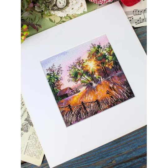 Cross stitch kit "Harmony of nature" 14*14 cm SNV-1019