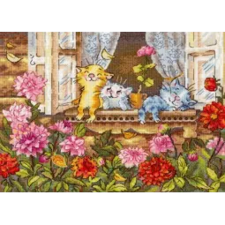 Cross stitch kit "Carefree childhood" 19*25 cm SNV-1017