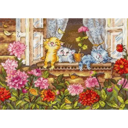 Cross stitch kit "Carefree childhood" 19*25 cm SNV-1017