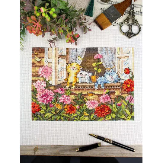 Kit de point de croix "Enfance insouciante" 19*25 cm SNV-1017