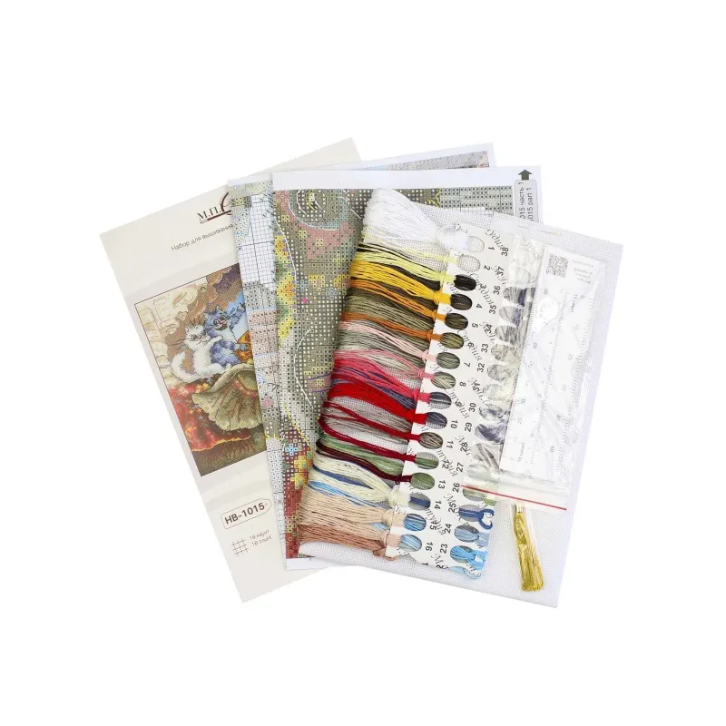 Kreuzstich-Set "Reiten auf einem Elefanten" 25*20 cm SNV-1015