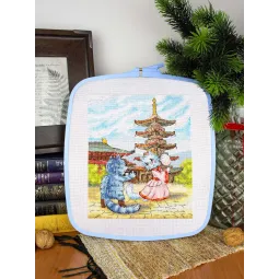 Siuvinėjimo kryželiu rinkinys "Grakšti šokis" 25*20 cm SNV-1013