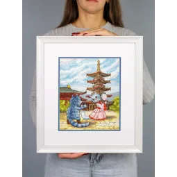 Набор для вышивания крестиком "Изящный танец" 25*20 см SNV-1013