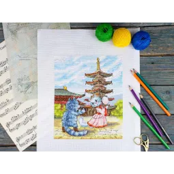 Набор для вышивания крестиком "Изящный танец" 25*20 см SNV-1013