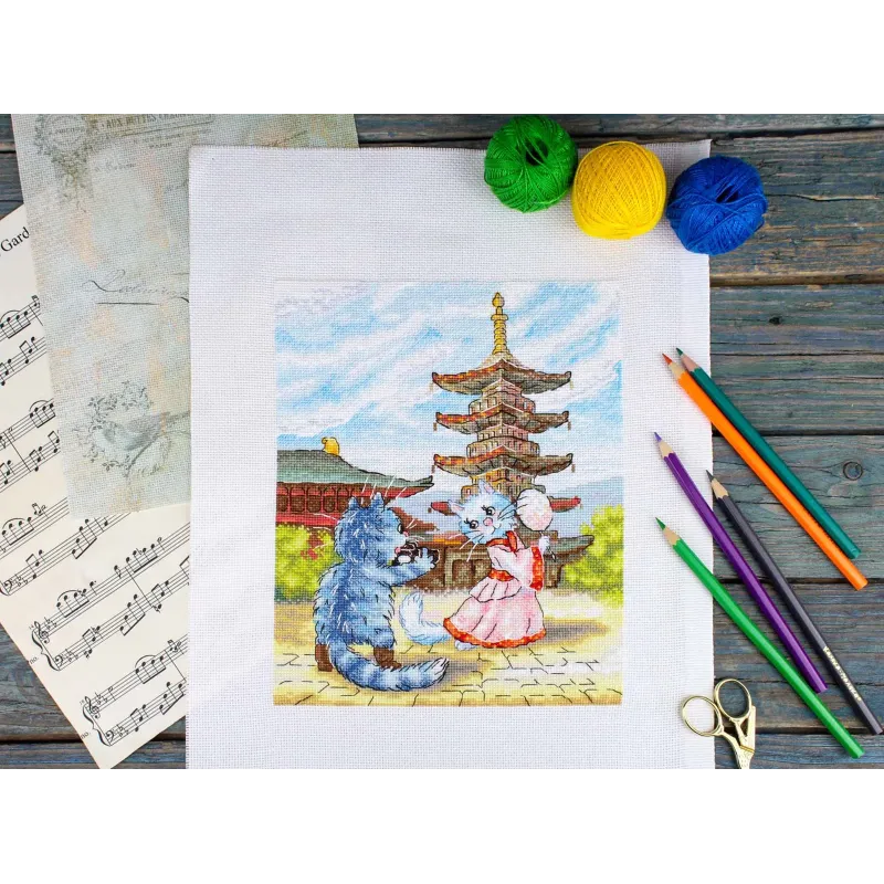 Cross stitch kit "Graceful dance" 25*20 cm SNV-1013