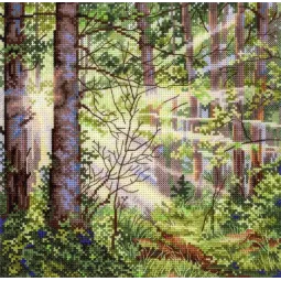 Siuvinėjimo kryželiu rinkinys "Saulėtas miškas" 20*20 cm SNV-1004