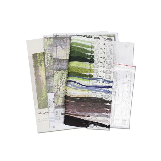 Kit de point de croix "Forêt Ensoleillée" 20*20 cm SNV-1004