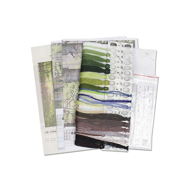 Набор для вышивания крестиком "Солнечный лес" 20*20 см SNV-1004