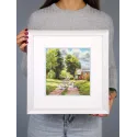 Kryželiu siuvinėjimo rinkinys "Kaimo kelyje" 22*20 cm SNV-1001