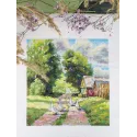 Kryželiu siuvinėjimo rinkinys "Kaimo kelyje" 22*20 cm SNV-1001