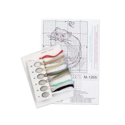 Kit de point de croix "Astucieux chenapan" 8*7 cm SM-1265