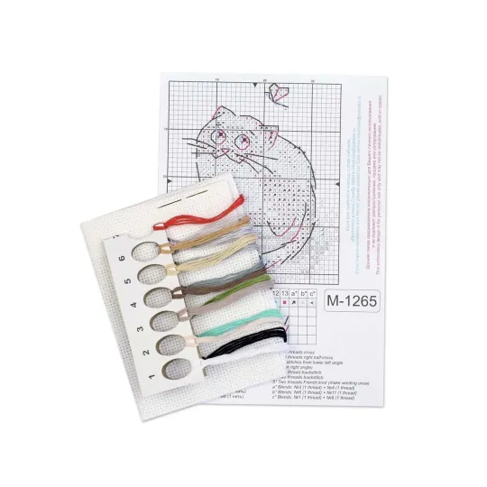 Kit de point de croix "Astucieux chenapan" 8*7 cm SM-1265