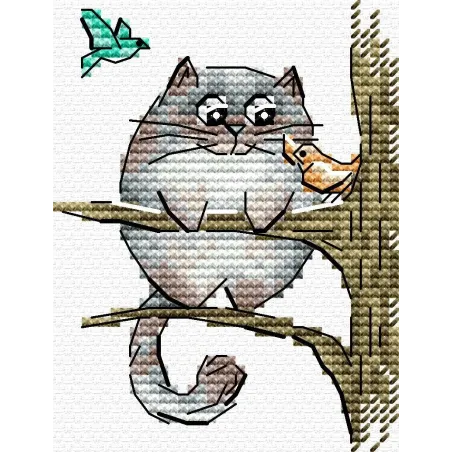 Cross stitch kit "Fluffy Naturalist" 9*7 cm SM-1264