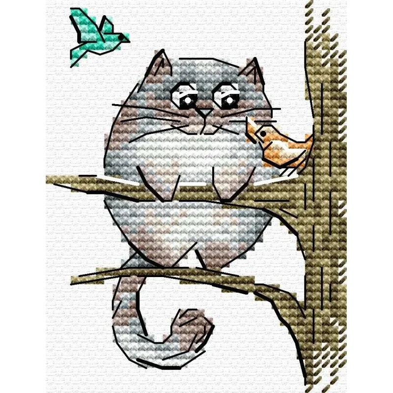 Cross stitch kit "Fluffy Naturalist" 9*7 cm SM-1264