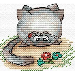 Kit point de croix "Animal" 7*7 cm SM-1262
